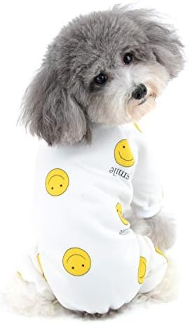 צמר רנפי פיג'מה כלבים קטנים עם רגליים חיוך פנים פנים מודפסות סרבל סרבל רך חורף עבה כלבל