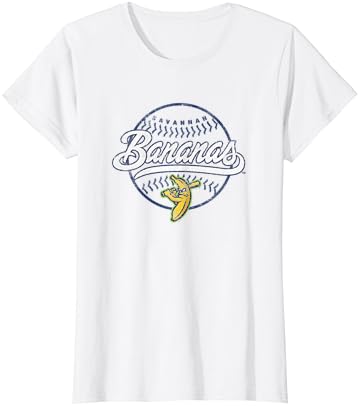 בננות סוואנה מורשה רשמית בבייסבול בייסבול לבן חולצת טריקו
