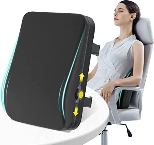 Comfiday תמיכה במותני תמיכה כרית כרית גב גב נקודת מתכווננת עם 2 רצועות, נוחות נמוכה יותר לכיסא משרדי,