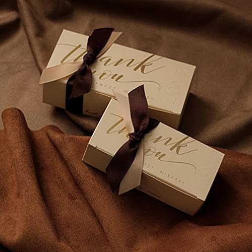 קופסת מתנה לשוקולד Nuobesty 3PCS קופסת ממתקים לחתונה עם עיצוב קשת נייר קופסת נייר קופסת מתנה