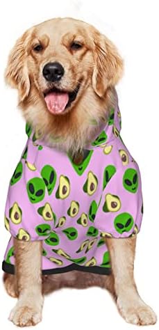 קפוצ'ון גדול של כלב מצחיק-אליינס-אווקדוס סוודר בגדי חיות מחמד עם מעיל תלבושת חתול רך XX-LAGE