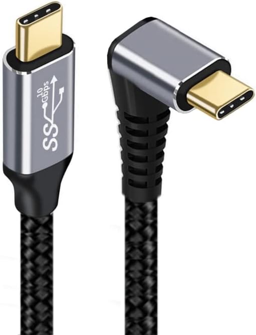 xiwai 90 מעלות למטה ומעלה זווית Type-C USB-C זכר לזכר USB3.1 10GBPS 100W כבל נתונים עבור טלפון מחשב נייד