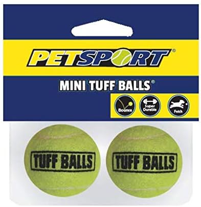 Petsport מיני כדורי טוף צעצועים לכלבים, כדורי טניס עמידים בגודל 1.5 אינץ ', לגזעי צעצוע קטנים