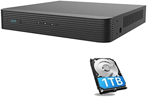 1080p 2MP 8 מקליט DVR ערוץ למצלמה אנלוגית של CCTV, H.265, גישה מרחוק קלה, אחסון כונן קשיח 1TB, תואם
