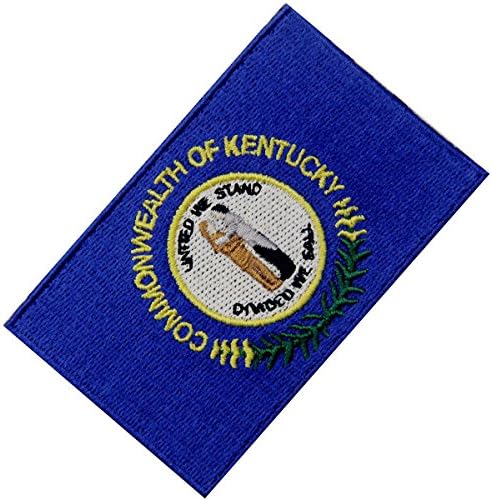 דגל מדינת קנטאקי רקום סמל ברזל על תפירה על טלאי KY