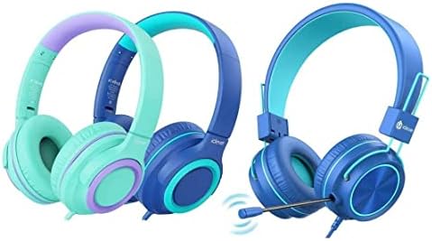 ICLEVER HS22 אוזניות לילדים עם אוזניות מיקרופון ו- HS21 ילדים עם חבילות מיקרופון הניתנות להרחבה-
