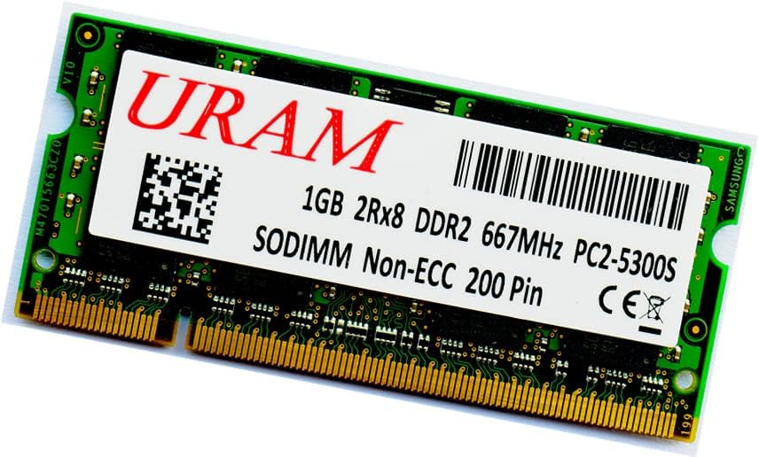 Uram 1GB DDR2 SDRAM 667MHz PC2-5300S SODIMM SAMSUNG IC RAM