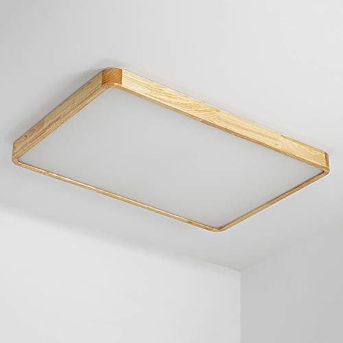 CCSUN תאורת תקרת מלבן דקיק במיוחד, מנורת תקרה מודרנית LED מתקן תאורת תקרה מעץ לסלון חדר שינה-90W-L: 96W: