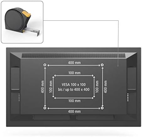 תקן קיר טלוויזיה מקצועי 165 סמ 400 x 400 סמ שחור