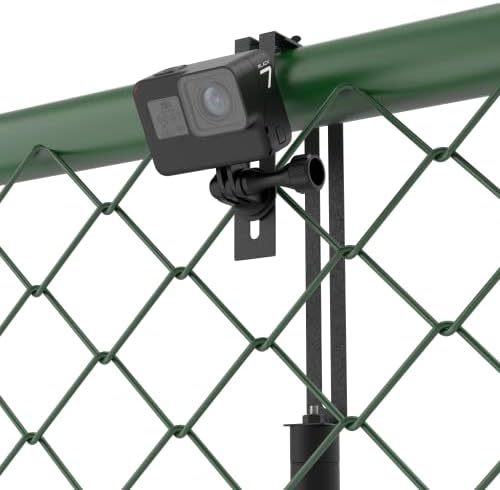 מצלמת פעולה אחורית גדר גדר עבור Baseball של GoPro - צילום זווית גבוהה מראש הגדר - קישור שרשרת קישור גדר מצלמה