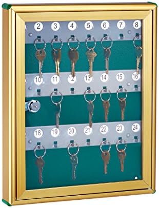 זכוכית מפתח ארון אבטחת תיבה-קיר הר חדרן מנעול תיבה - מתכוונן מפתח ארון-מחזיק 24 מפתחות