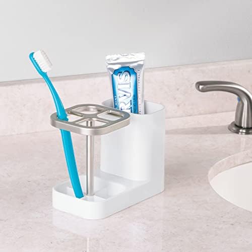 עיצוב מברשת שיניים מברשת שיניים מחזיק מארגן אחסון עם כוס לחדר אמבטיה, יהירות, שטח משטח השיש -