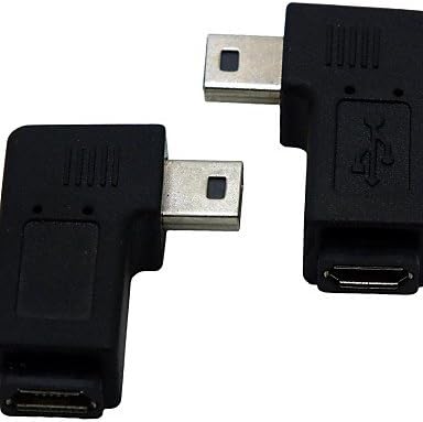BL 1 הגדר זוויות ימינה/שמאליות 90 מעלות מיני USB זכר למיקרו USB מתאם הנקבה מתאם מכוסה מחבר