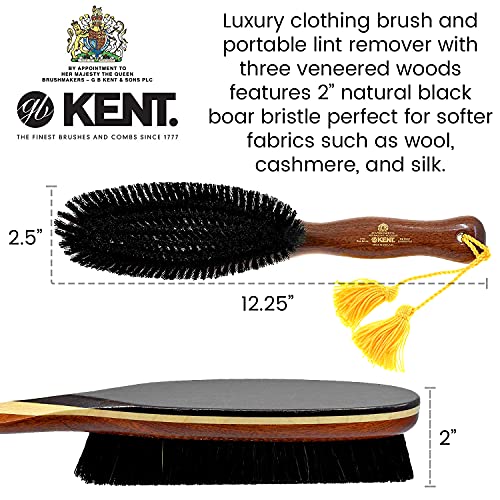 מברשת בגדים של קנט CR8, מסיר מוך טבעי שחור שחור שחור עבור קשמיר, צמר ומשי לשמירה על בדים נקיים