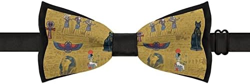 WeedKeycat אלים עתיקים של מצרים עניבה מצחיקה קשורים לפני קשרי פרפר רשמיים מתכווננים מודפסים לגברים