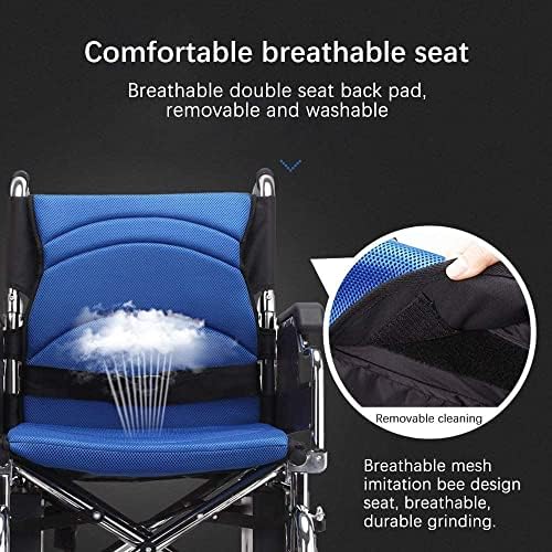 ניאוצ ' י אופנה נייד כיסא גלגלים חשמלי כסאות גלגלים גבוהה פחמן פלדה מתקפל נייד נשלף מושב כרית מושב רוחב 18