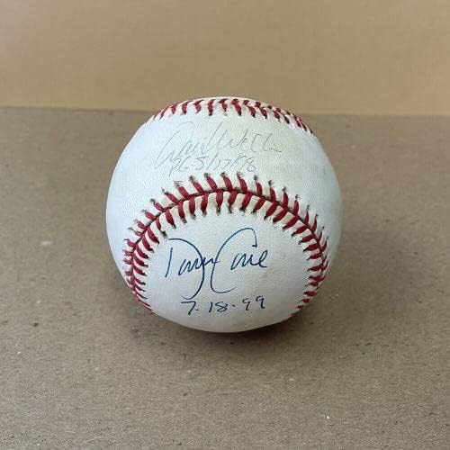 דייוויד וולס ודייויד קון חתמו על חתימה בבייסבול בייסבול אוטומטי W B&E הולוגרמה - כדורי בייסבול חתימה