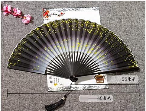 EGAZS מלאכה מאוורר מתקפל סינית סגנון עתיק סגנון HANFU מתקפל מאוורר 8 אינץ