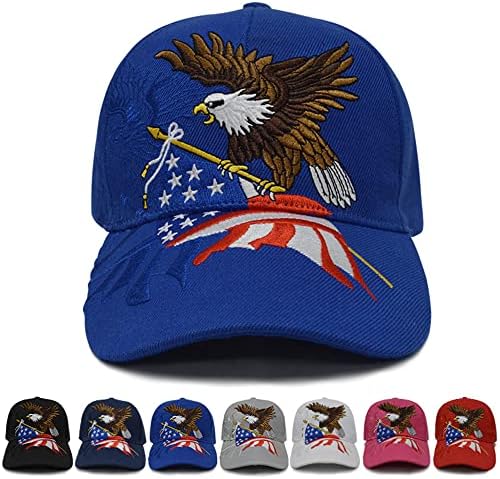 Flyouth Creative Creative Cap Eagle ו- USA Nation Flag Hat