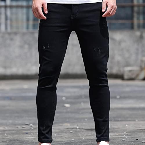 חם לשאת זכר מוצק צבע רב כיס ג ' ינס מזדמן כפתור רזה גבוהה מותניים מכנסיים דואר תנועה ישר בכושר