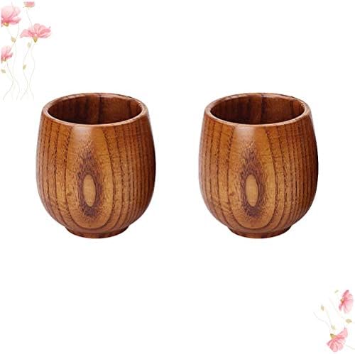 2 יחידות 101-200 מ ל יפני סגנון עץ כוס עץ למען תה יין מים כוס כלי שתייה ספל תה למטבח בר המפלגה
