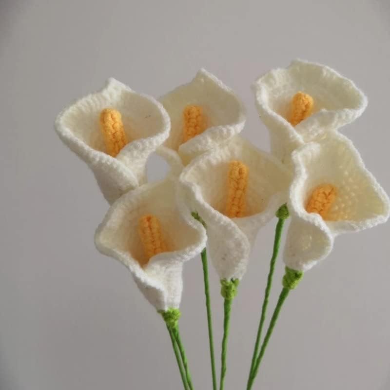 רנסלאט 10 יח ' חבילה יד סרוג חוט סרוגה נפוץ קלילי פרחים מלאכותיים זר לחתונה קישוט