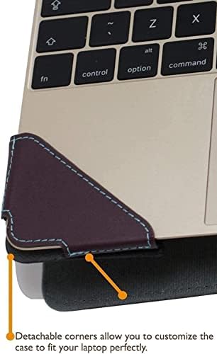 Broonel - סדרת פרופיל - מארז מחשב נייד עור סגול תואם למחשב נייד Asus vivobook 14x OLED 14 אינץ '