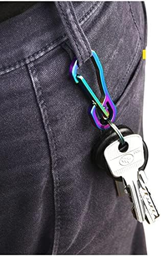 מחזיק מכוניות מפתחות מפתחות של אנולי טיטניום עם טבעות מפתח ניתנות לניתוק לגברים ונשים