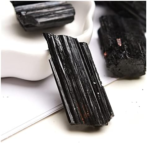 טבעי שחור שחור טורמלין באיכות גבוהה אבן קריסטל סלע מינרל רייקי ריפוי אבן דיו קישוט ביתי אוסף מתנה משופעת רוחות