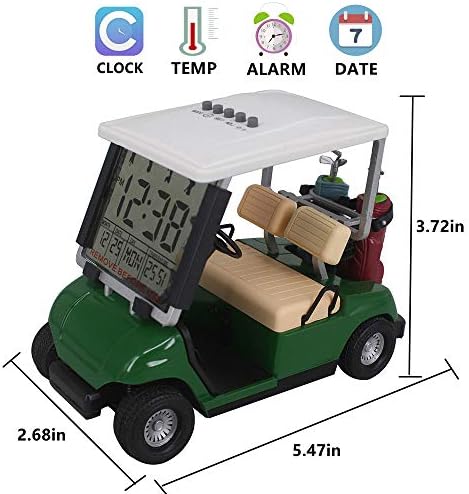 הגרסה החדשה ביותר של HKOO תצוגה LCD מיני שעון עגלת גולף לאוהדי גולף מתנה נהדרת לגולף מירוץ מזכרות חידוש