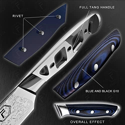 סכין Santoku 5 אינץ 'פנטק סכין מטבח דמשק סכין אולטרה חריפה פלדה יפנית פלדה גבוהה פחמן VG10 67 שכבה מלאה