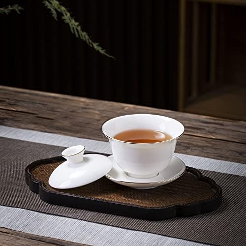 קערת תה סין סין קלאסית סילין, סואט ירקן חרסינה לבנה גאיוואן כוס תה כוס לתה של Brew Kung Fu