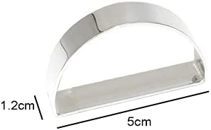 6 חתיכות מפיות טבעות מפיות מחזיק מפית מתכת מחזיק טבעת בצורת D טבעות מפיות D