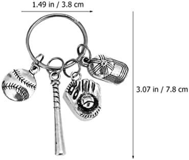 ספורט תרמיל מחזיק מפתחות בייסבול מפתח שרשרות 6 יחידות מיני סופטבול בייסבול בת כפפות תליון מחזיק מפתחות תיק