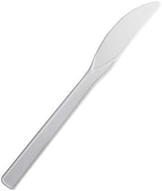יסודות המפלגה 200 לספור בינוני-משקל קשה פלסטיק סכינים, לבן