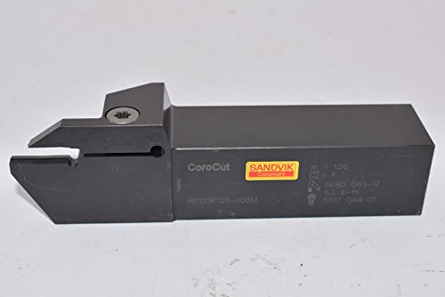 Sandvik Coromant RF123K126-20BM פלדה COROCUT 1-2 כלי SHANK לכלי פרידה ולמחזיק חריץ, 0.059 עומק
