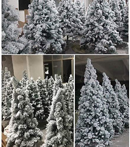 עץ חג המולד מלאכותי נוהר נוהר, עם אורות נוהרים עץ שלג נוהר אשוחית צירים עץ סיבים אופטי רגליים