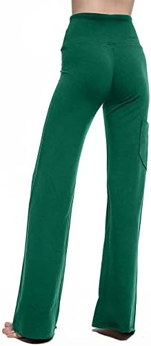 מכנסי טרנינג לנשים גבוהה מותן רחב רגל מכנסיים אופנה מוצק צבע אימון רופף חותלות מכנסיים יוגה כושר מכנסיים