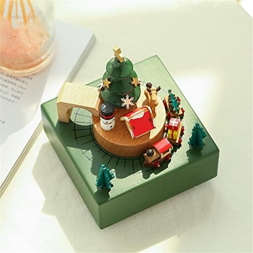 קרוסלת עץ KLHHG קופסת מוסיקה לחג המולד ילדה ילדה קטנה ילדה יום הולדת מתנה ריהוט לבית קישוטי רטרו קופסת