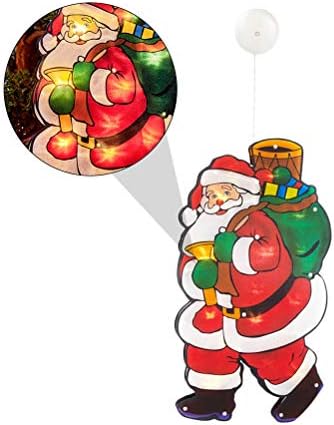Partykindom 1pc חג המולד סנטה קלאוס ספל יניקה מנורה חלון ראווה פסטיבל LED פסטיבל אספקת חג מולד קישוטי חג מולד