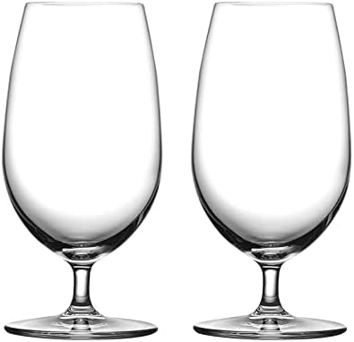 עירום זכוכית וינטג ' סט של 2 כוסות בירה-בציר קריסטל פילס משקפיים 14 עוז. -13.86 פל עוז / 2.36 / 6.34