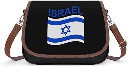 דגל ישראל נשים של קרוסבודי תיק עור מפוצל הודעה תיק כתף ארנק נסיעות תיק