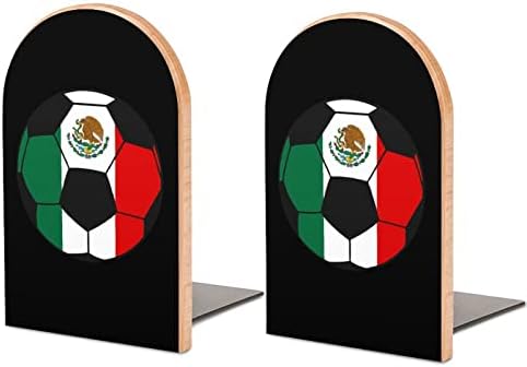 מקסיקו כדורגל כדורגל ספר מסתיים עבור מדפי עץ ספר סטנד ספר מחזיק עבור ספריית בית ספר משרד בית מחקר דקור