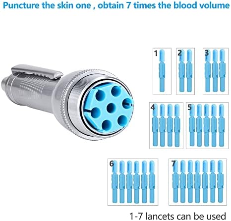 מכשיר רווח של שבעה פינים דם עט דם עט סטריל כוסות רוח כוסות תואם תיק אחד 200 יחידות