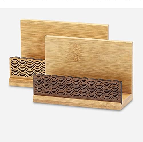 עסקים כרטיס מקרה פשוט סגנון יומן מוצק עץ שולחן העבודה אחסון עץ כרטיס ביקור מחזיק ציוד משרדי