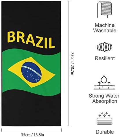 דגל מגבות ידיים ברזיל פנים בגוף שטיפה בגין מטלוני רחצה רכים עם חמוד מודפס למטבח אמבטיה מלון יומיומי שימוש