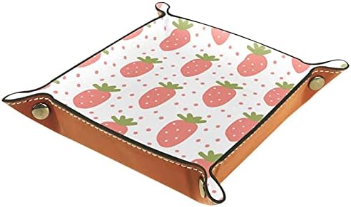 פירות תותים אחסון רקע קופסת מיטה שולחן עבודה שולחן עבודה החלפת ארנק מפתח ארנק קופסת מטבע מגש