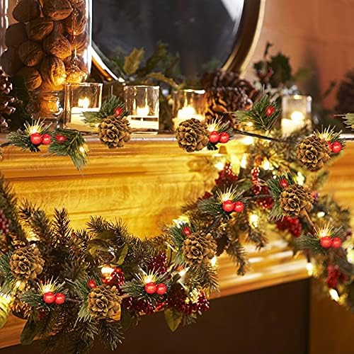 7ft 20 LED LED Artificial Garland Garland Pinecone Fairy Stringlig