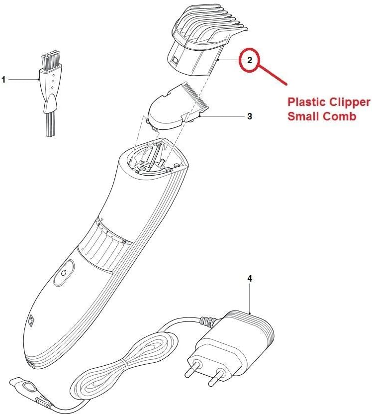 מדריך גוזם גוזם פלסטיק מסרק קטן תואם למכונת גילוח של פיליפס