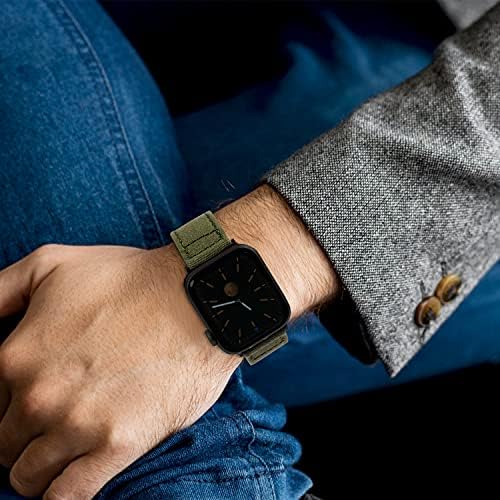 רצועות צפייה של קנבס Ritche תואמות להקת Apple Watch 44 ממ 42 ממ 40 ממ 38 ממ, רצועת שעון החלפת בד לסדרת